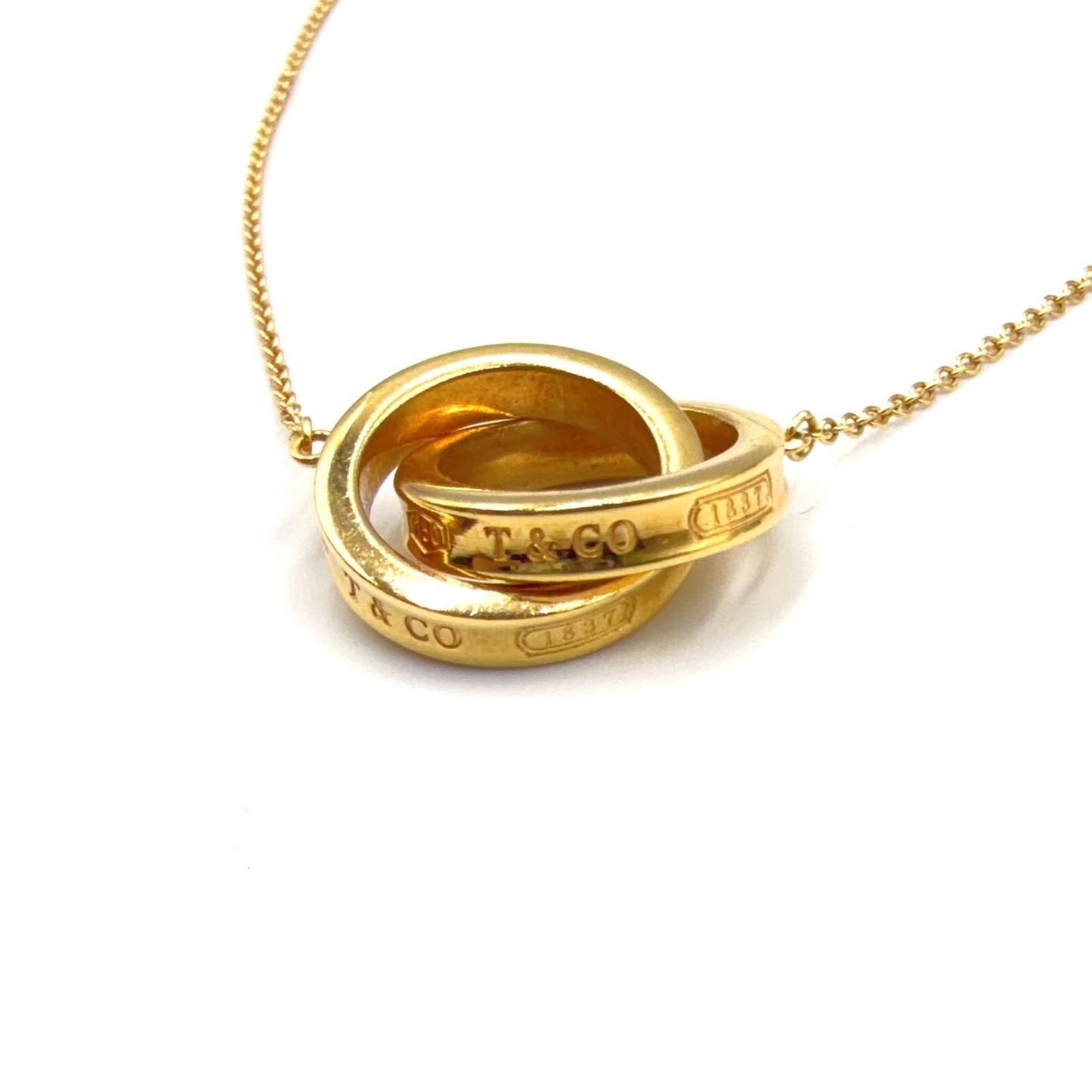 Tiffany & Co Interlocking Circle Yellow Gold Necklace — view 7