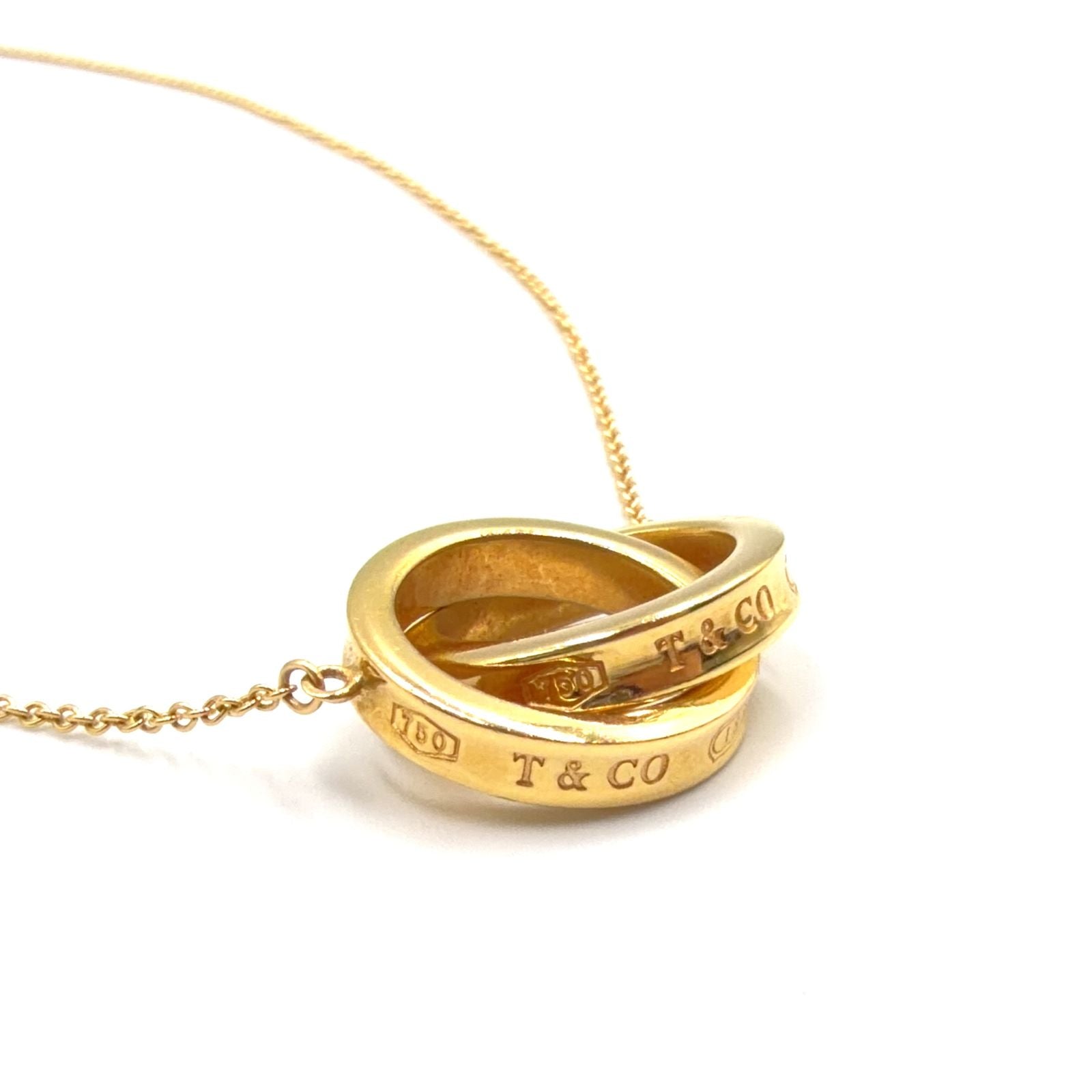 Tiffany & Co Interlocking Circle Yellow Gold Necklace — view 6