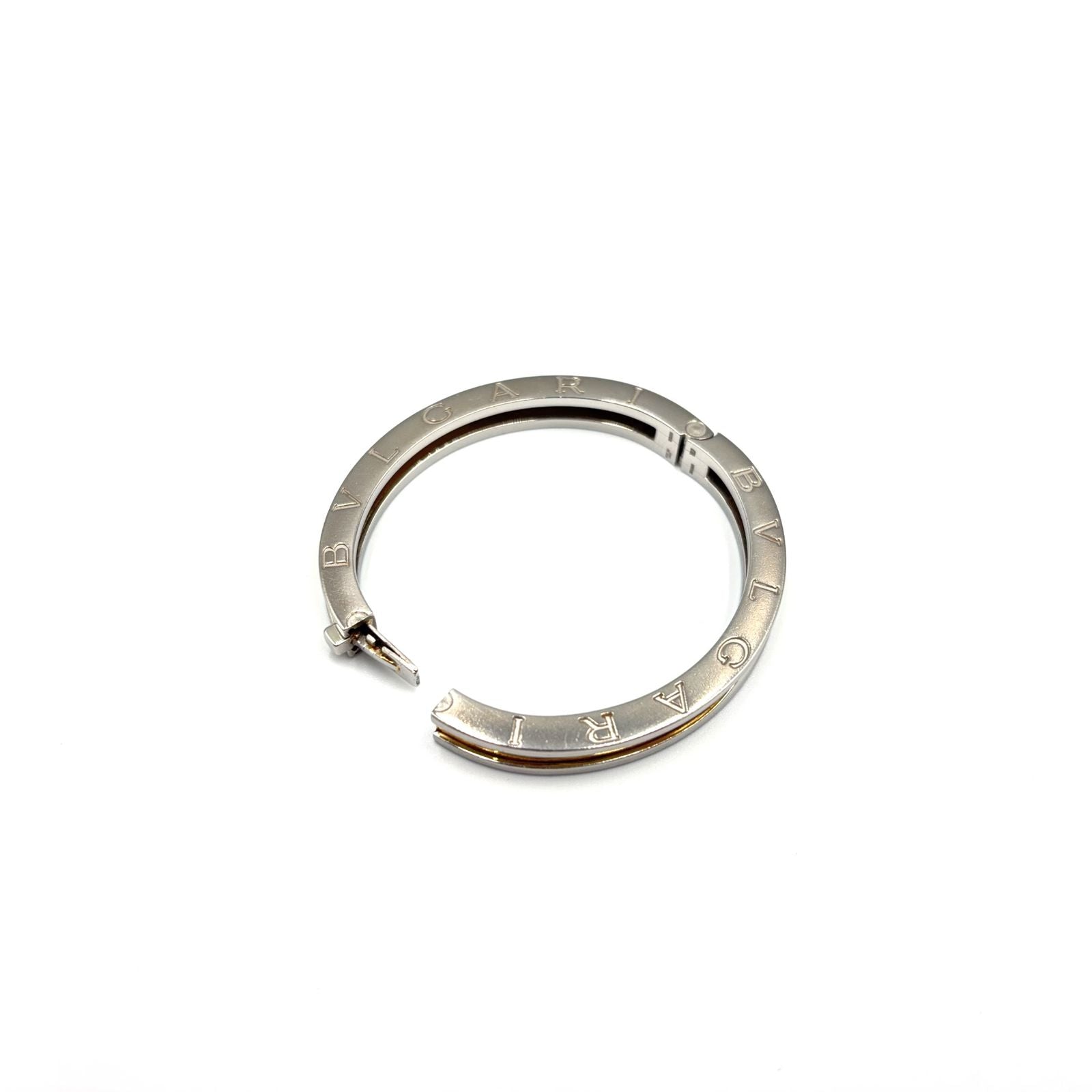Bvlgari B-zero One Yellow Gold Silver Bangle Bracelet — view 9