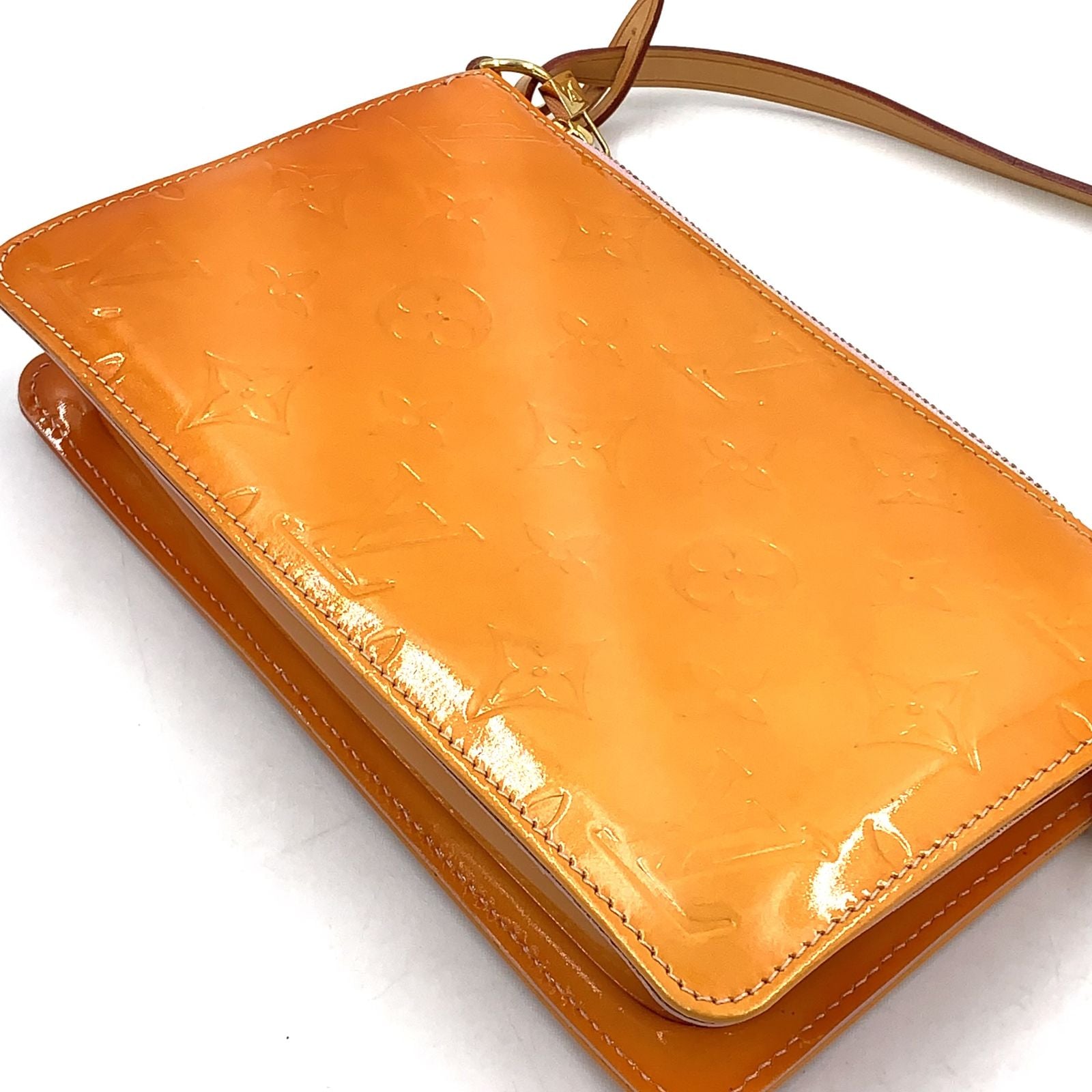 Louis Vuitton Lexington Monogram Vernis Leather Enamel Orange Yellow Beige — view 5