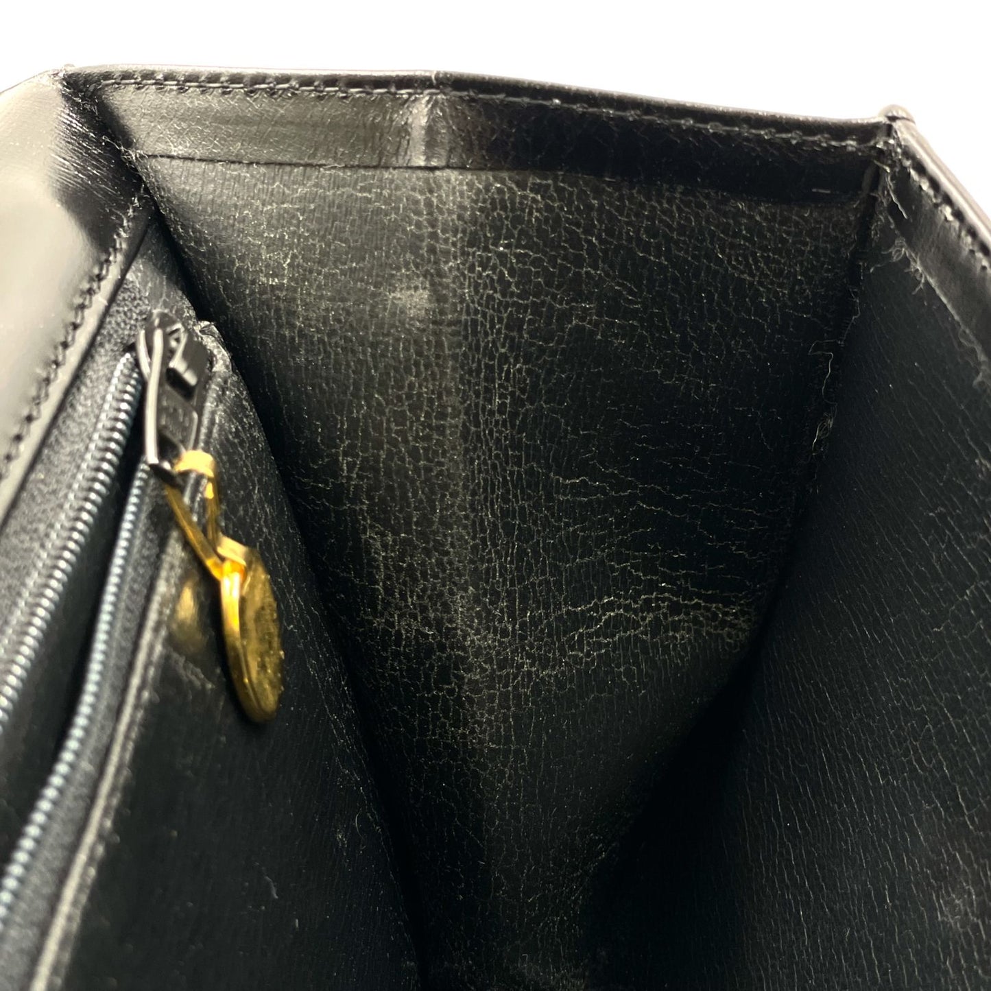 Dior CD Logo Leather Black Shoulder Bag Gold — view 6