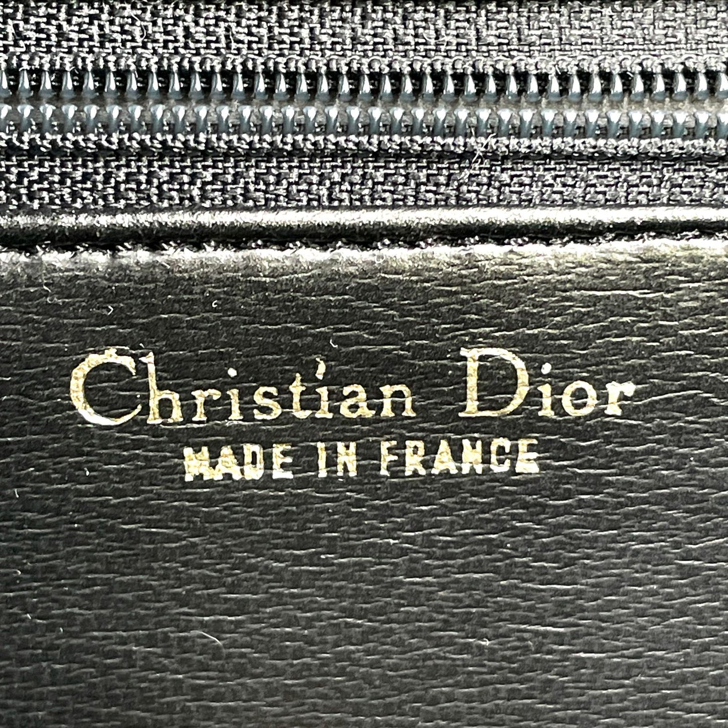 Dior CD Logo Leather Black Shoulder Bag Gold — view 4