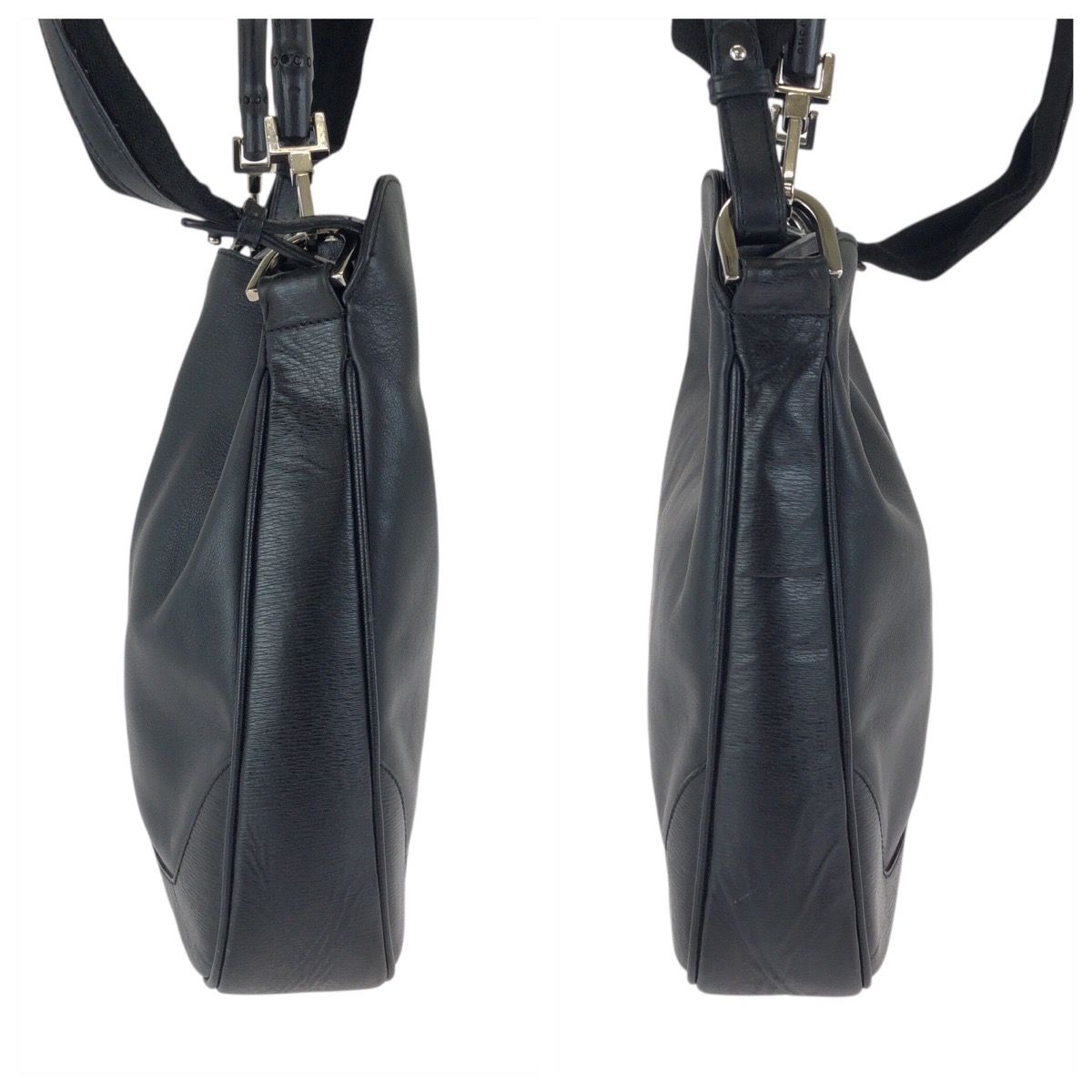Gucci Bamboo Black Silver Leather 001 2-Way Shoulder Bag — view 8