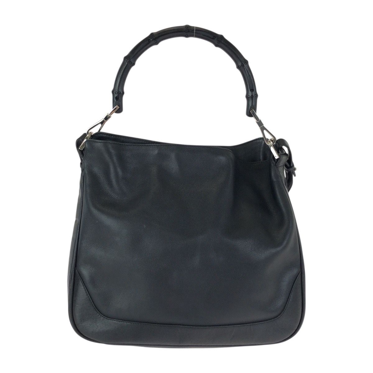 Gucci Bamboo Black Silver Leather 001 2-Way Shoulder Bag — view 2