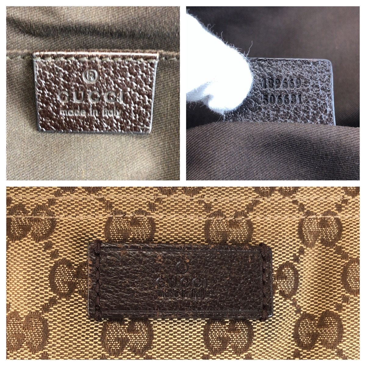 Gucci Sherry Line Beige Brown GG Canvas Tote Shoulder Bag — view 3
