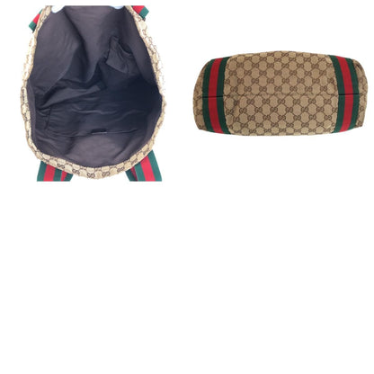 Gucci Sherry Line Beige Brown GG Canvas Tote Shoulder Bag — view 9