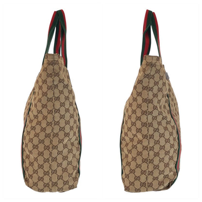 Gucci Sherry Line Beige Brown GG Canvas Tote Shoulder Bag — view 8