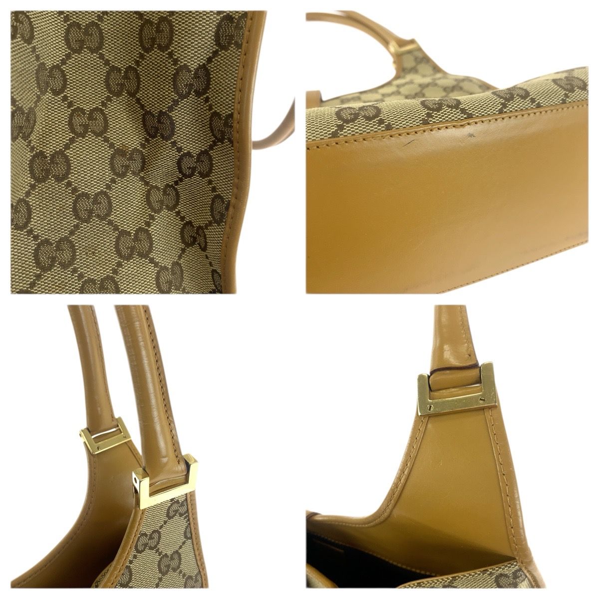 Gucci Jackie Beige Light Brown Gold 002 Shoulder Bag — view 6
