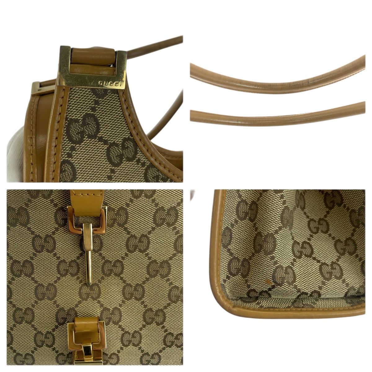 Gucci Jackie Beige Light Brown Gold 002 Shoulder Bag — view 5