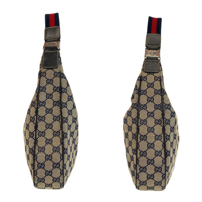 Gucci Sherry Line Navy Silver GG Canvas Hobo Shoulder Bag — view 8