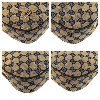 Gucci Sherry Line Navy Silver GG Canvas Hobo Shoulder Bag — view 4