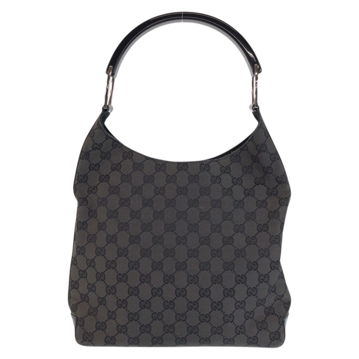 Gucci Black GG Canvas Plastic 001 Hobo Shoulder Bag