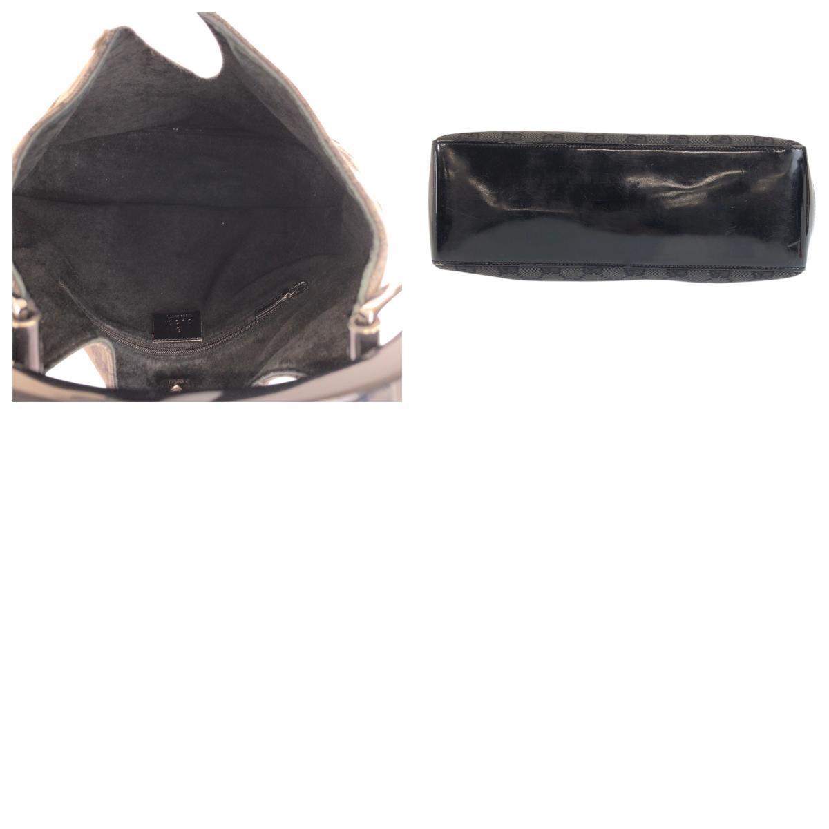 Gucci Black GG Canvas Plastic 001 Hobo Shoulder Bag — view 9