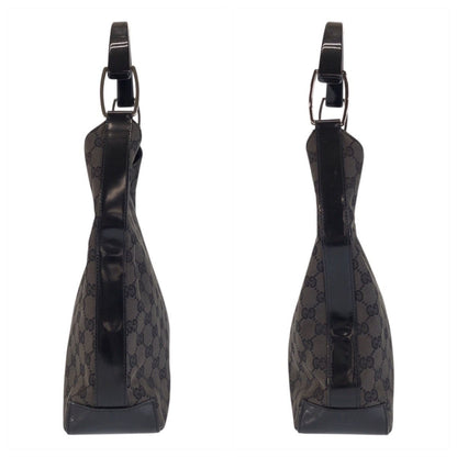 Gucci Black GG Canvas Plastic 001 Hobo Shoulder Bag — view 8