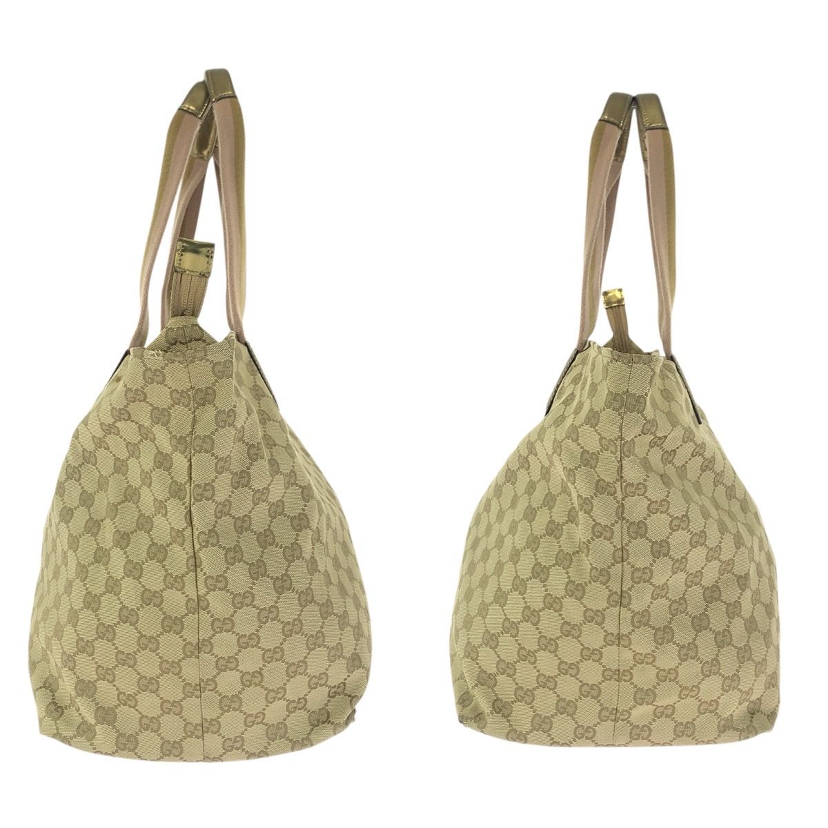 Gucci Sherry Line Beige Pink Gold GG Canvas Tote Shoulder Bag — view 8