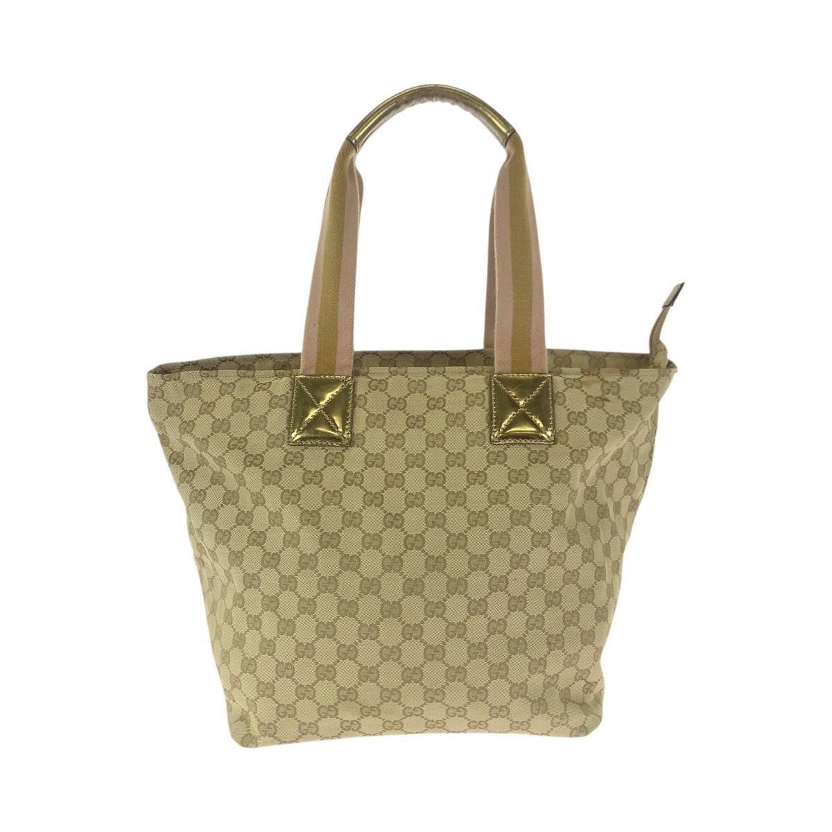 Gucci Sherry Line Beige Pink Gold GG Canvas Tote Shoulder Bag — view 2