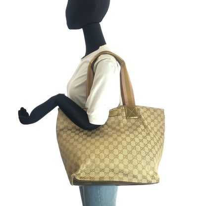 Gucci Sherry Line Beige Pink Gold GG Canvas Tote Shoulder Bag — view 7