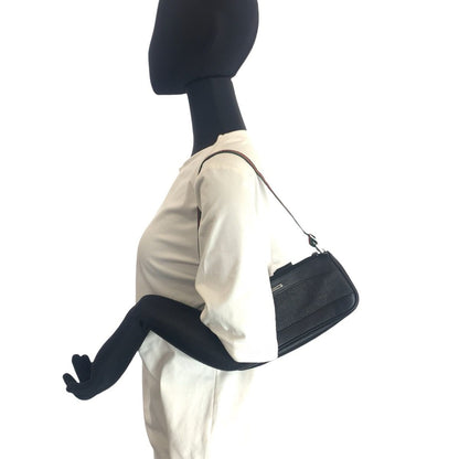 Gucci Sherry Line Black Silver Leather Handbag Pouch — view 7