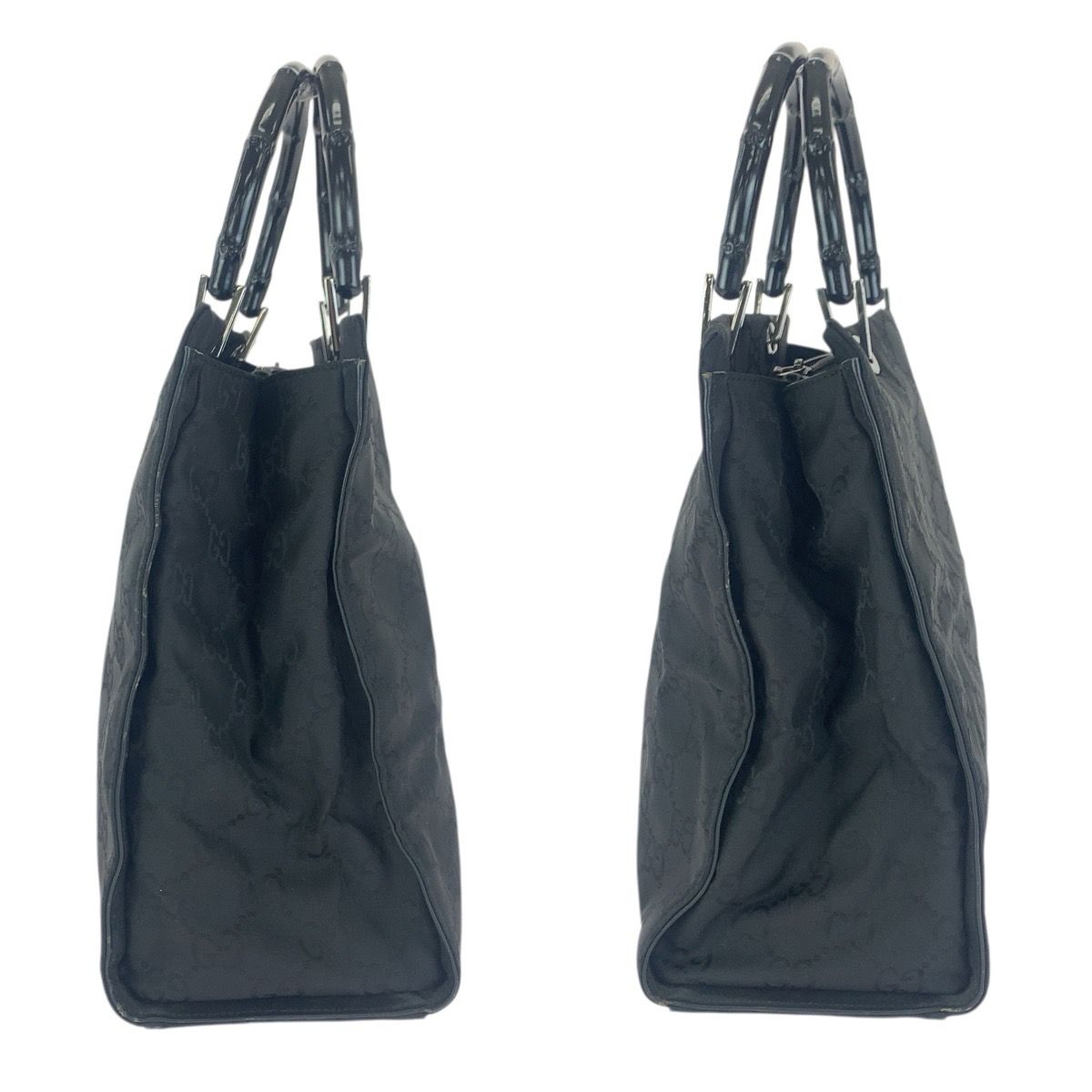 Gucci Bamboo Black Silver Nylon 002 Tote — view 8