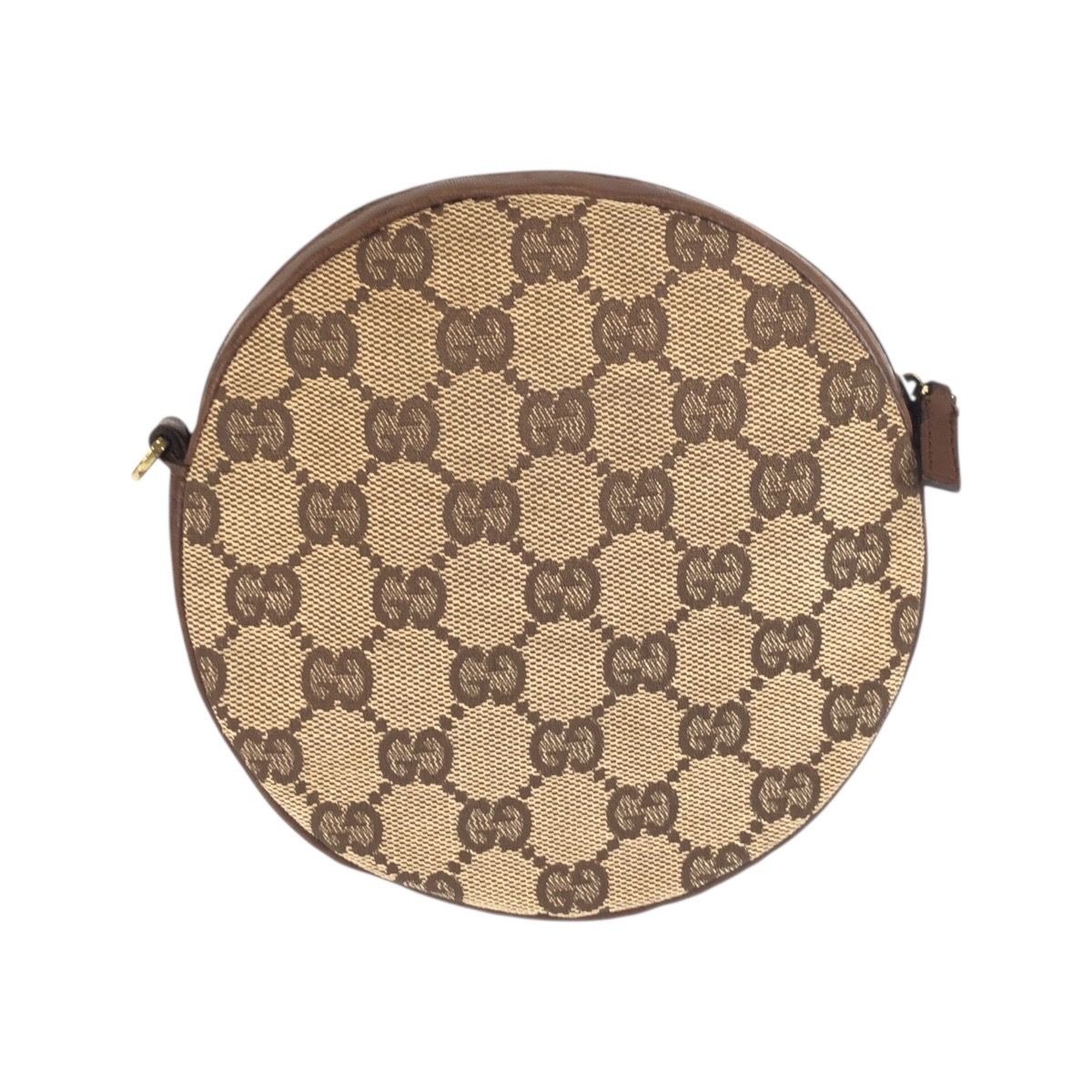 Gucci Brown Beige Gold GG Canvas Shoulder Bag Pochette — view 2