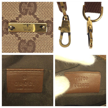Gucci Brown Beige Gold GG Canvas Shoulder Bag Pochette — view 6