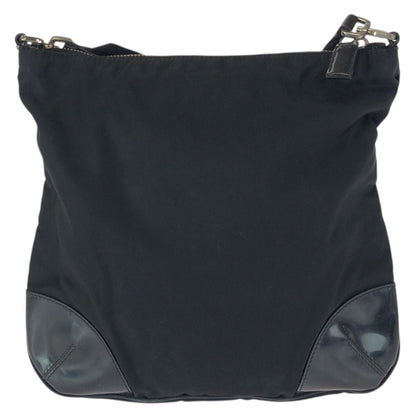 Prada Tessuto Black Silver Nylon Shoulder Bag — view 2