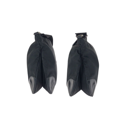 Prada Tessuto Black Silver Nylon Shoulder Bag — view 8