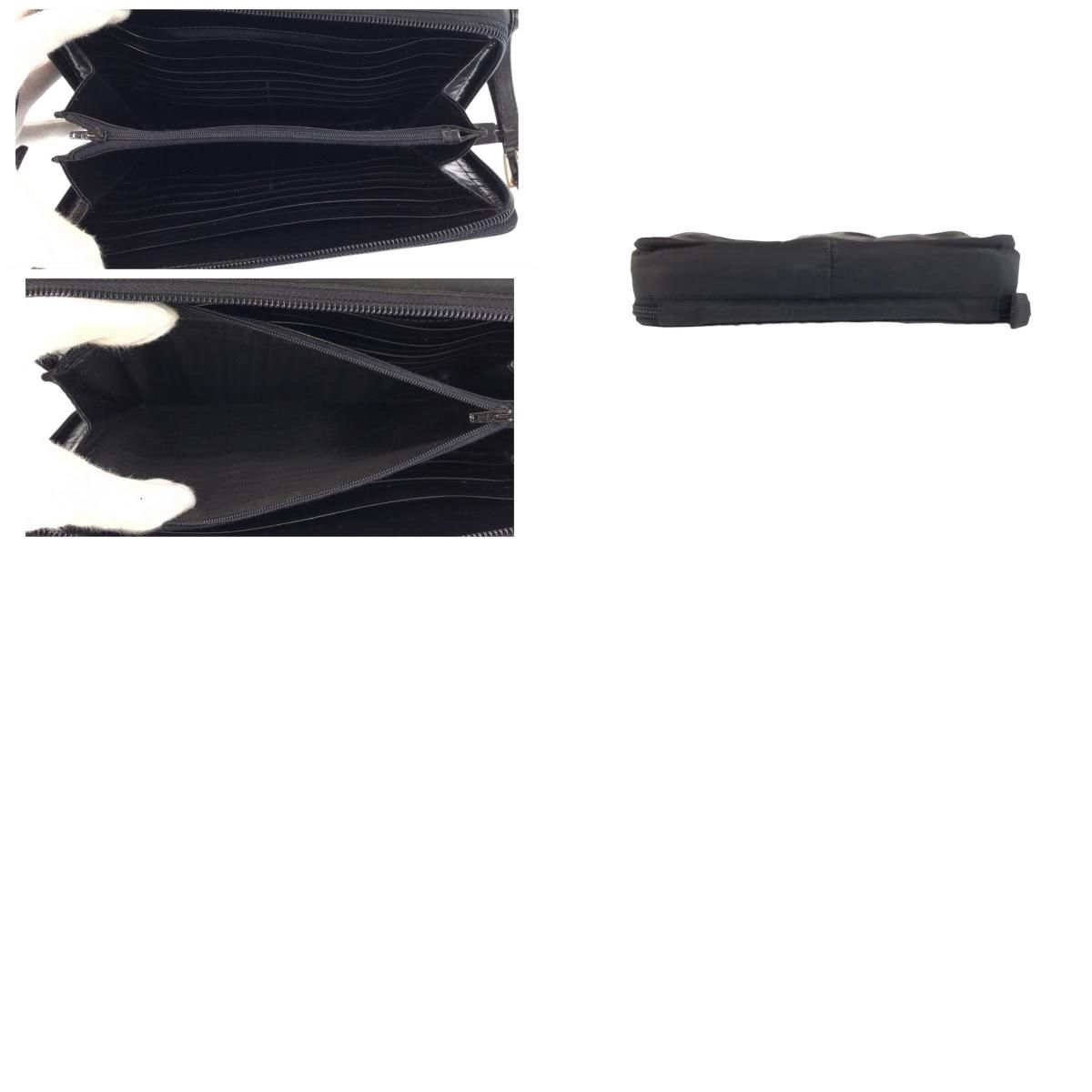 Prada Tessuto Black Silver Nylon Shoulder Bag Pochette — view 9