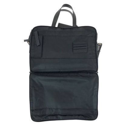 Prada Tessuto Saffiano 2-Way Black Silver Nylon Leather Business Bag — view 6