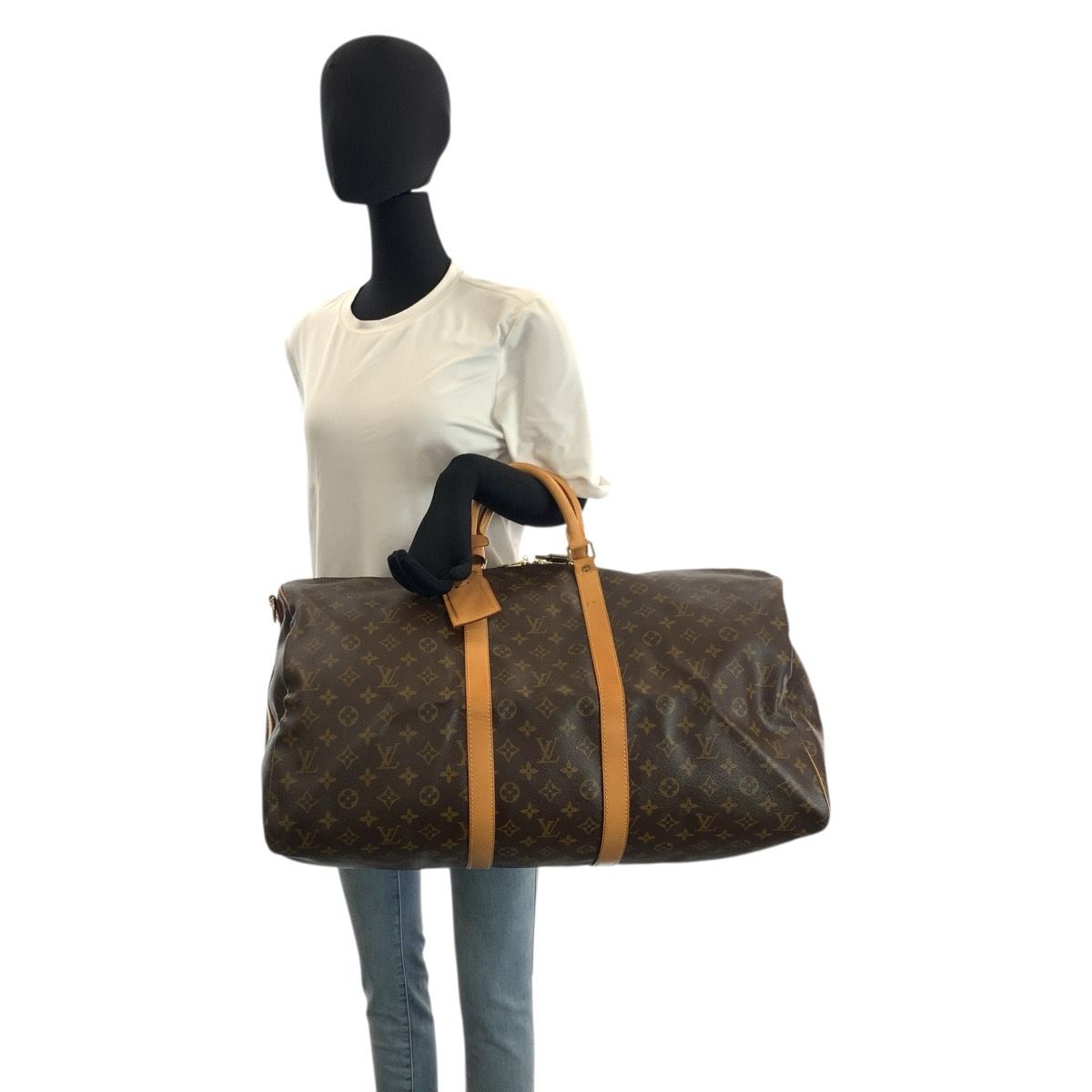Louis Vuitton Monogram Keepall Bandouliere 55 Boston Bag — view 7