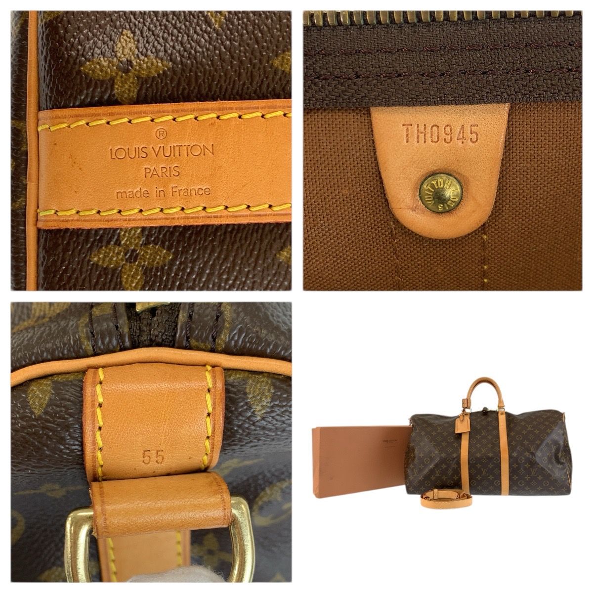 Louis Vuitton Monogram Keepall Bandouliere 55 Boston Bag — view 3