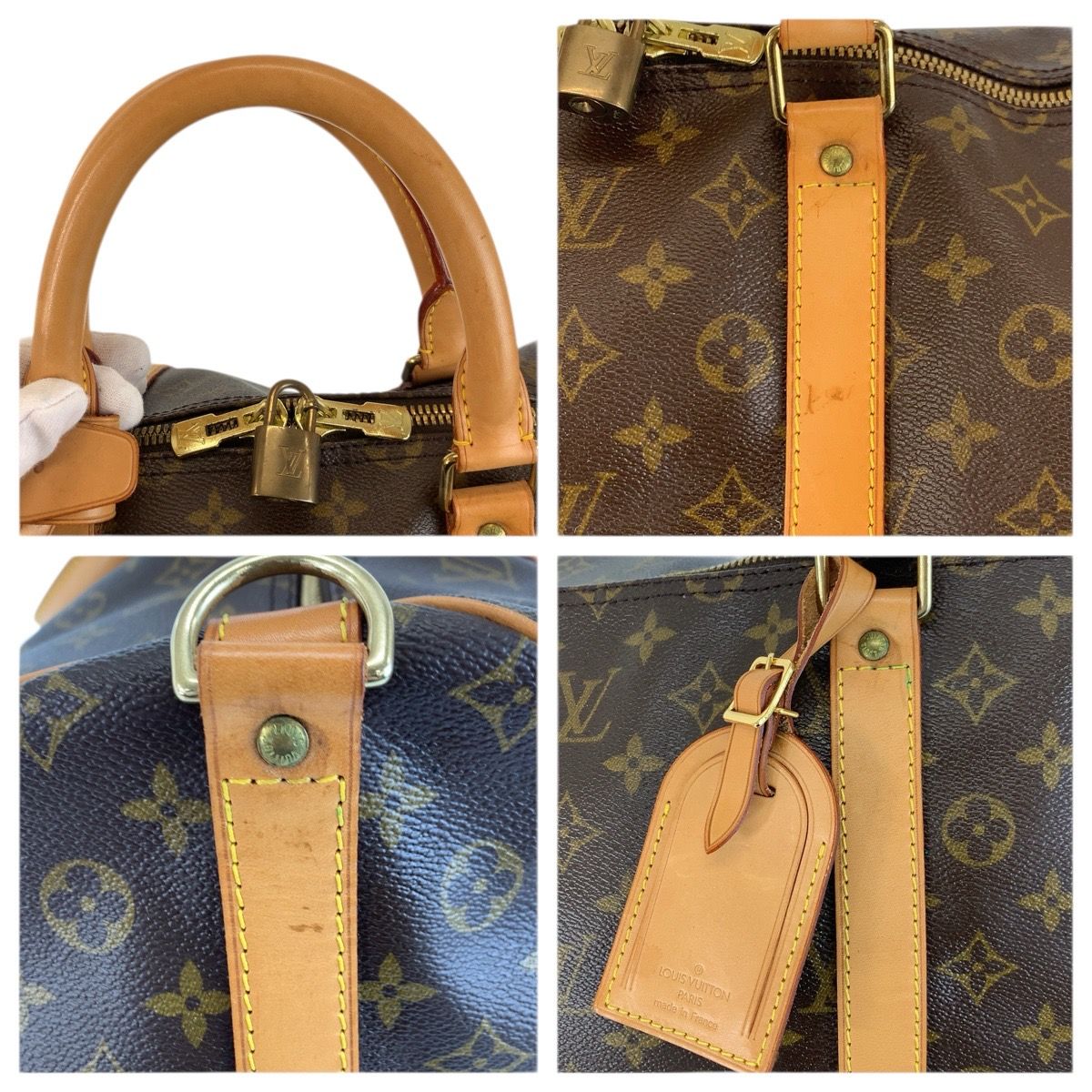 Louis Vuitton Monogram Keepall Bandouliere 55 Boston Bag — view 6