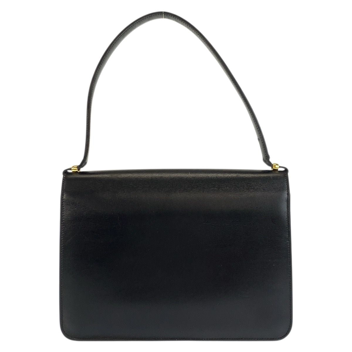 Dior Vintage Black Gold Leather Shoulder Bag — view 2