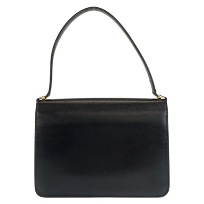 Dior Vintage Black Gold Leather Shoulder Bag — view 2