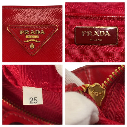 Prada Saffiano Red Gold Leather Tote — view 3