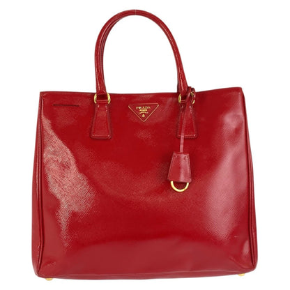 Prada Saffiano Red Gold Leather Tote