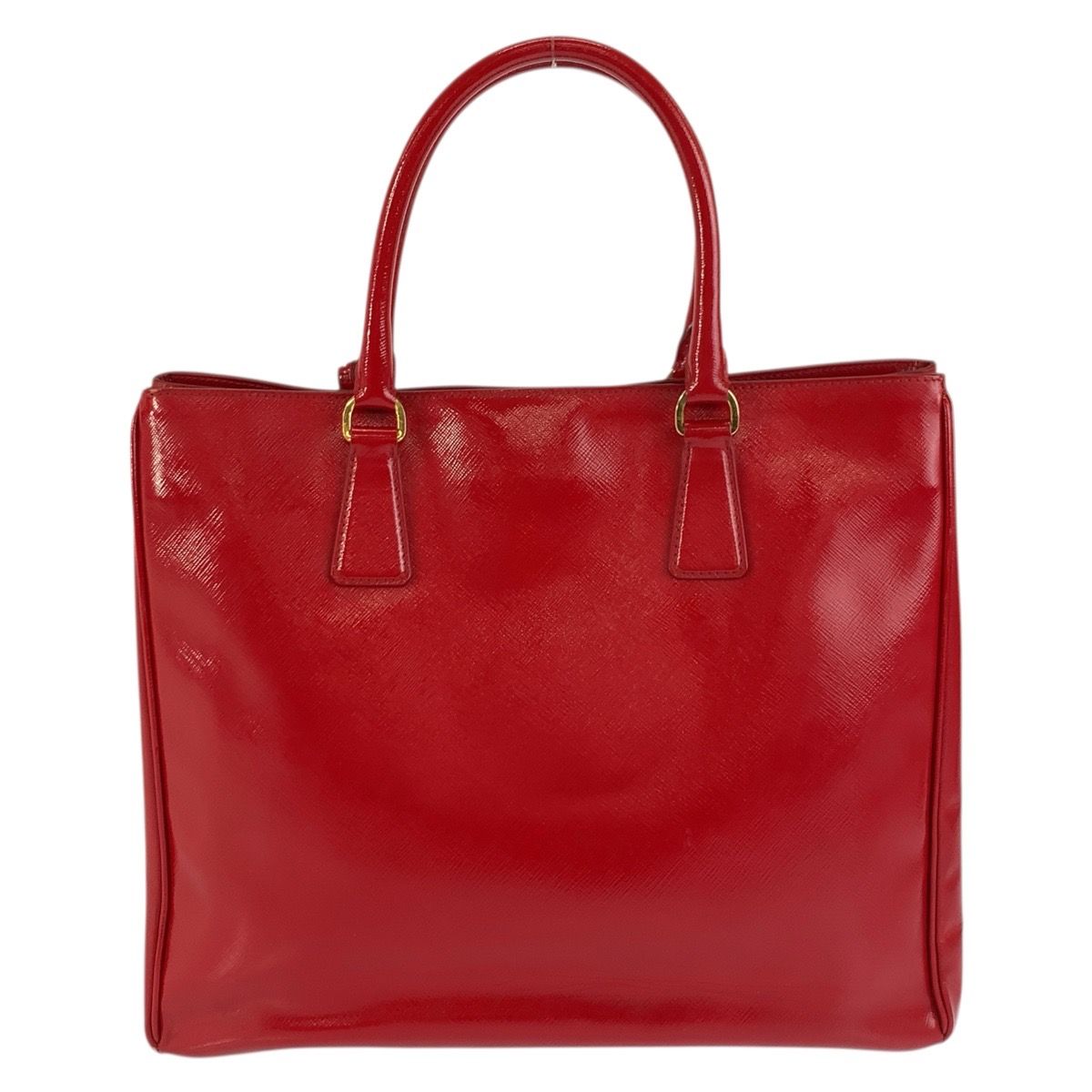 Prada Saffiano Red Gold Leather Tote — view 2