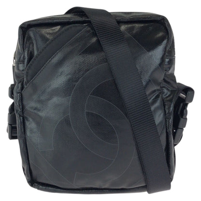 Chanel Sports Line CC Logo Black Silver Shoulder Bag Pochette