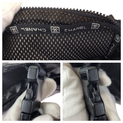 Chanel Sports Line CC Logo Black Silver Shoulder Bag Pochette — view 6