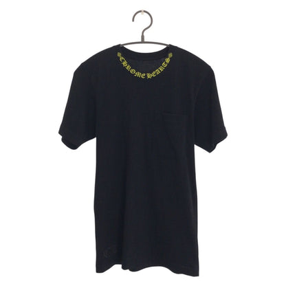 Chrome Hearts Neck Logo XS Black Yellow Cotton Short Sleeve T-Shirt