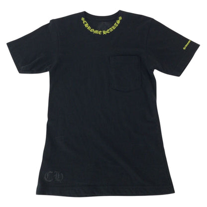 Chrome Hearts Neck Logo XS Black Yellow Cotton Short Sleeve T-Shirt — view 8