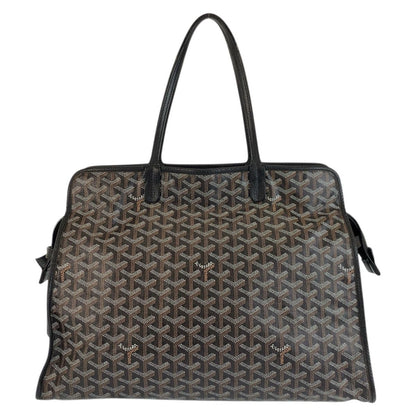 Goyard PM Black Brown Leather Tote Shoulder Bag — view 2