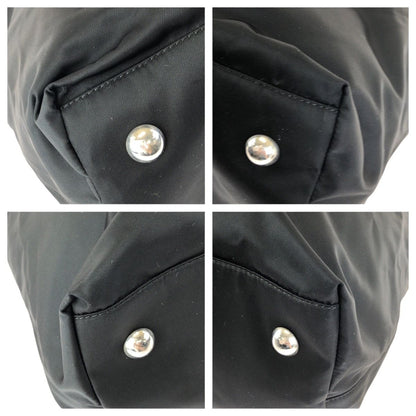Prada Tessuto 2-Way Black Silver Nylon Leather Shoulder Bag — view 3