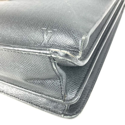 Louis Vuitton Business Bag Serviette Moscova Taiga Leather Ardoise Black — view 6
