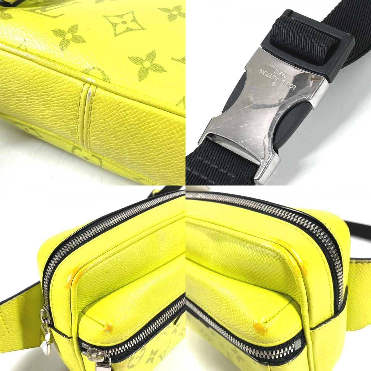 Louis Vuitton Belt Bag Outdoor Messenger PM Taiga Leather Yellow — view 8