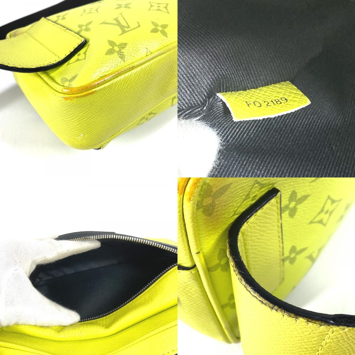 Louis Vuitton Belt Bag Outdoor Messenger PM Taiga Leather Yellow — view 7