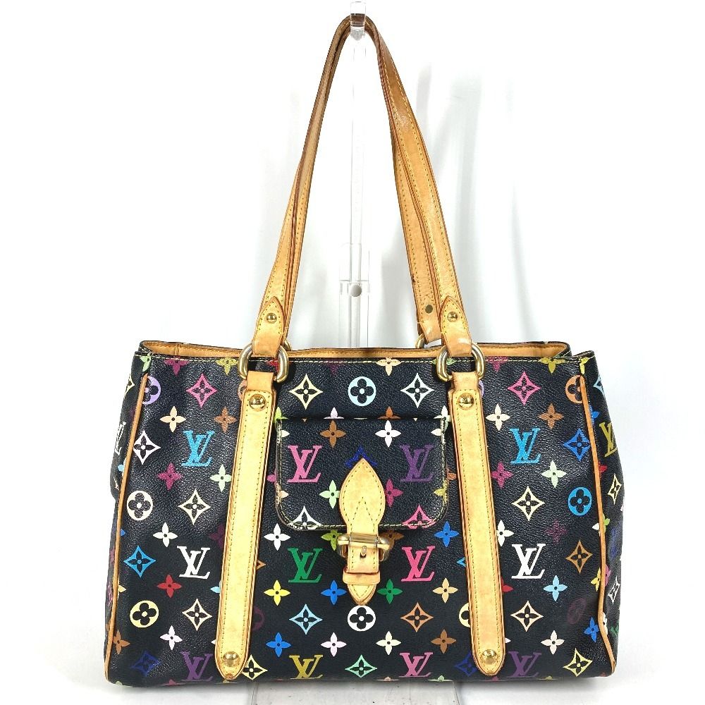 Louis Vuitton Shoulder Bag Aurelia MM Monogram Multicolor Canvas Noir Black