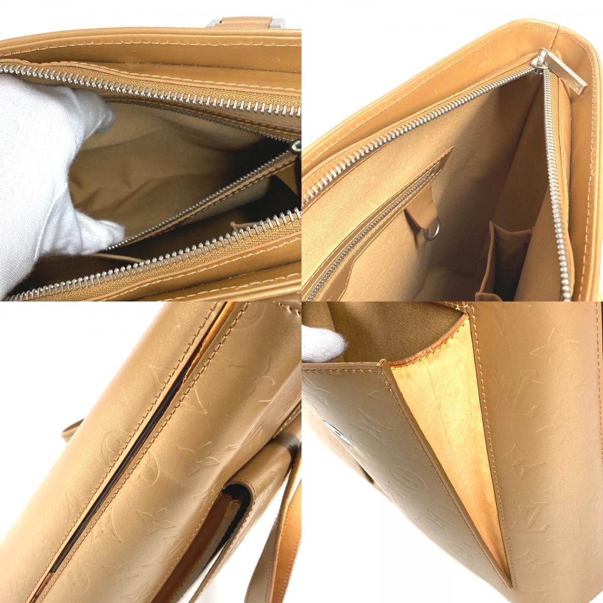 Louis Vuitton Shoulder Bag Wilwood Monogram Matte Leather Beige — view 9
