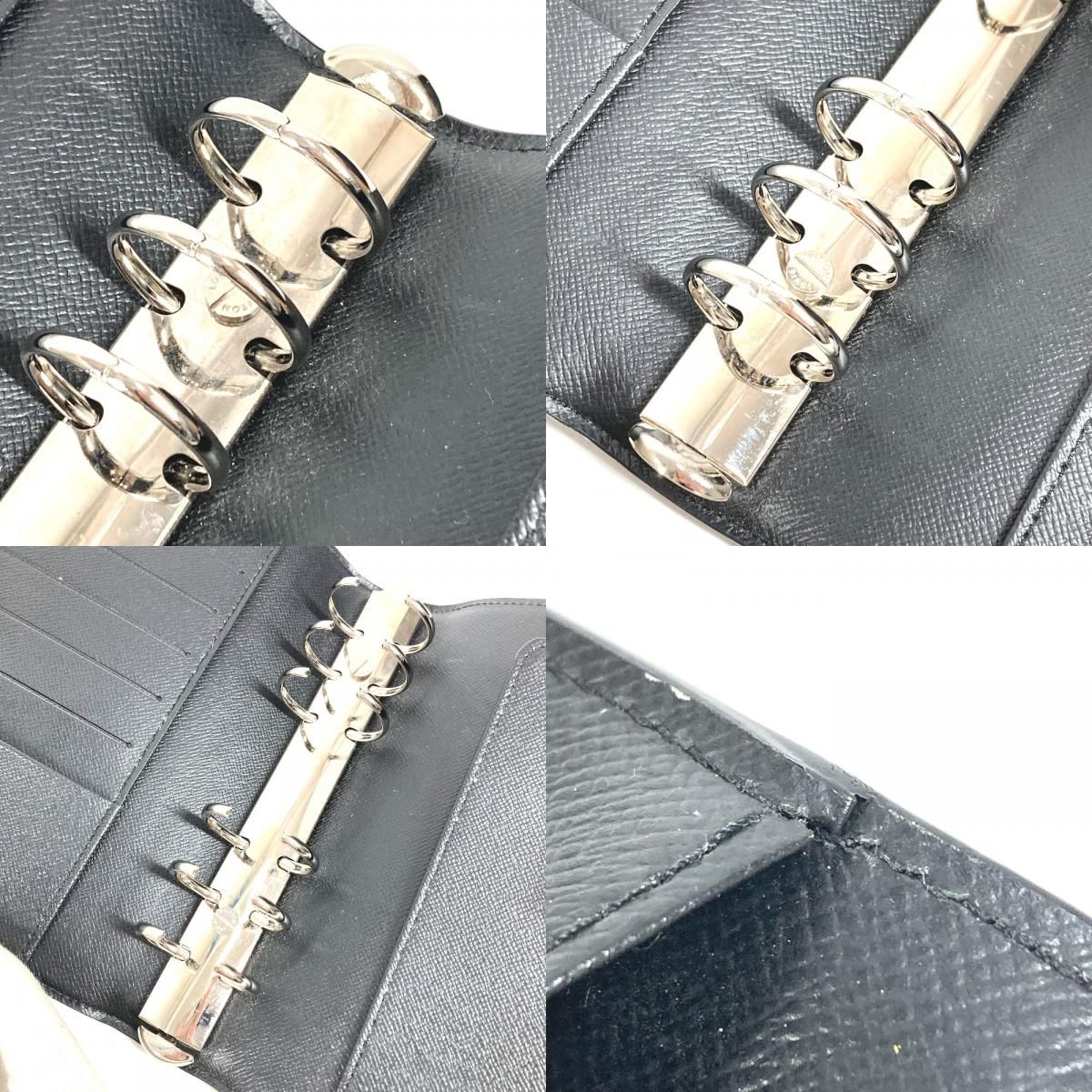 Louis Vuitton Notebook Cover Agenda MM Epi Leather Noir Black — view 8