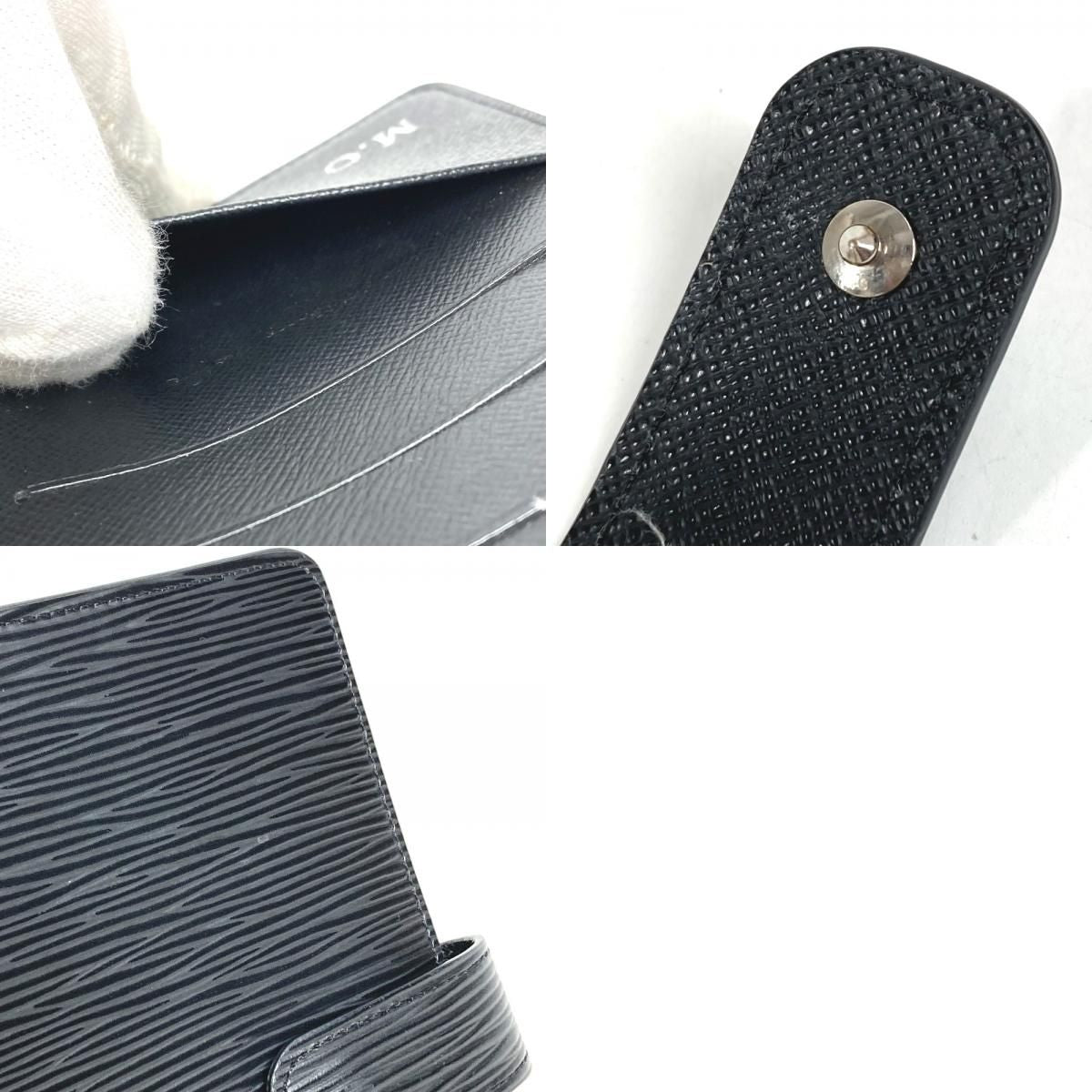 Louis Vuitton Notebook Cover Agenda MM Epi Leather Noir Black — view 9